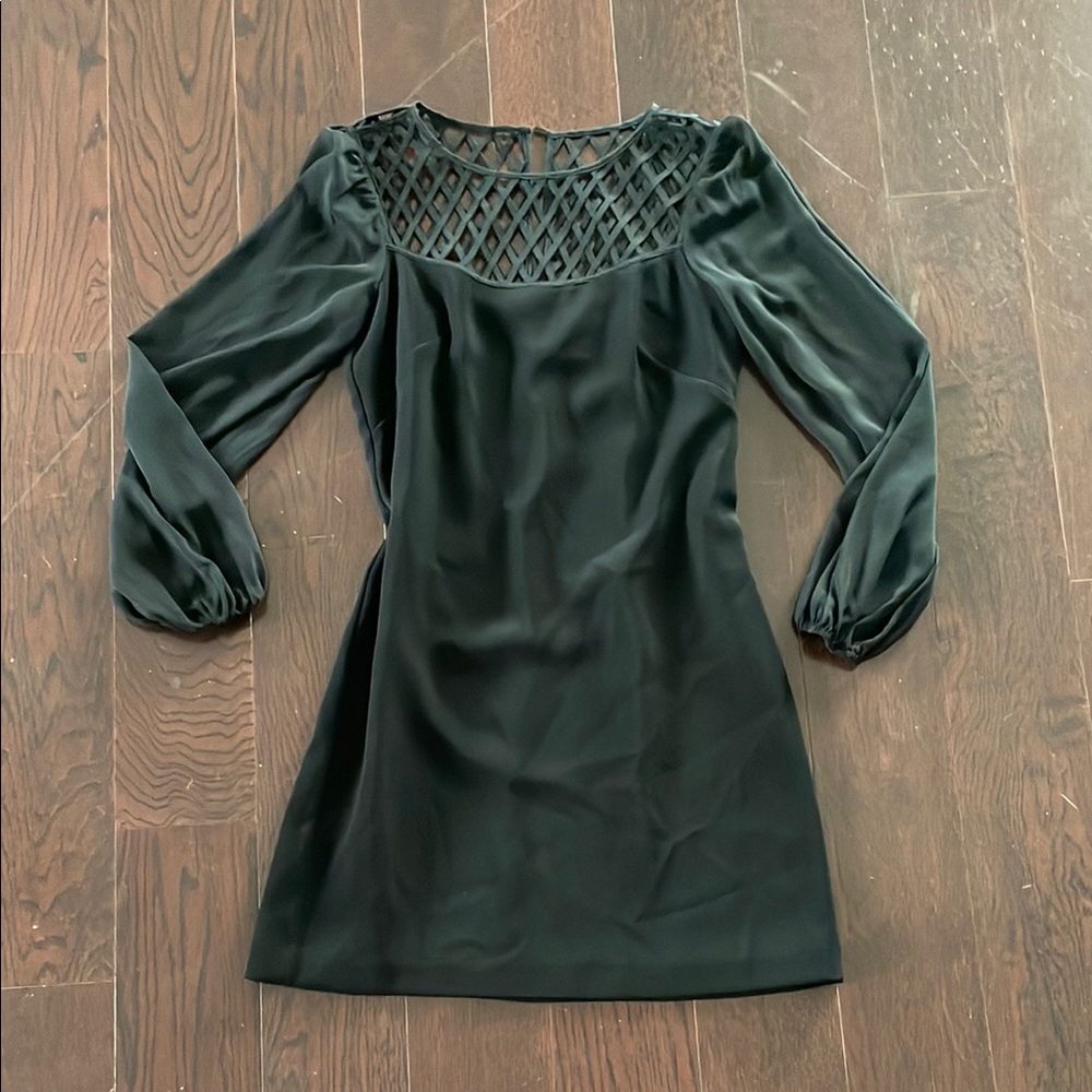 White House Black Market black Sheath Dress Long Sleeve